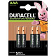 Аккумулятор Duracell HR03-4BL 850mAh/900mAh предзаряженные (4/40/15000)